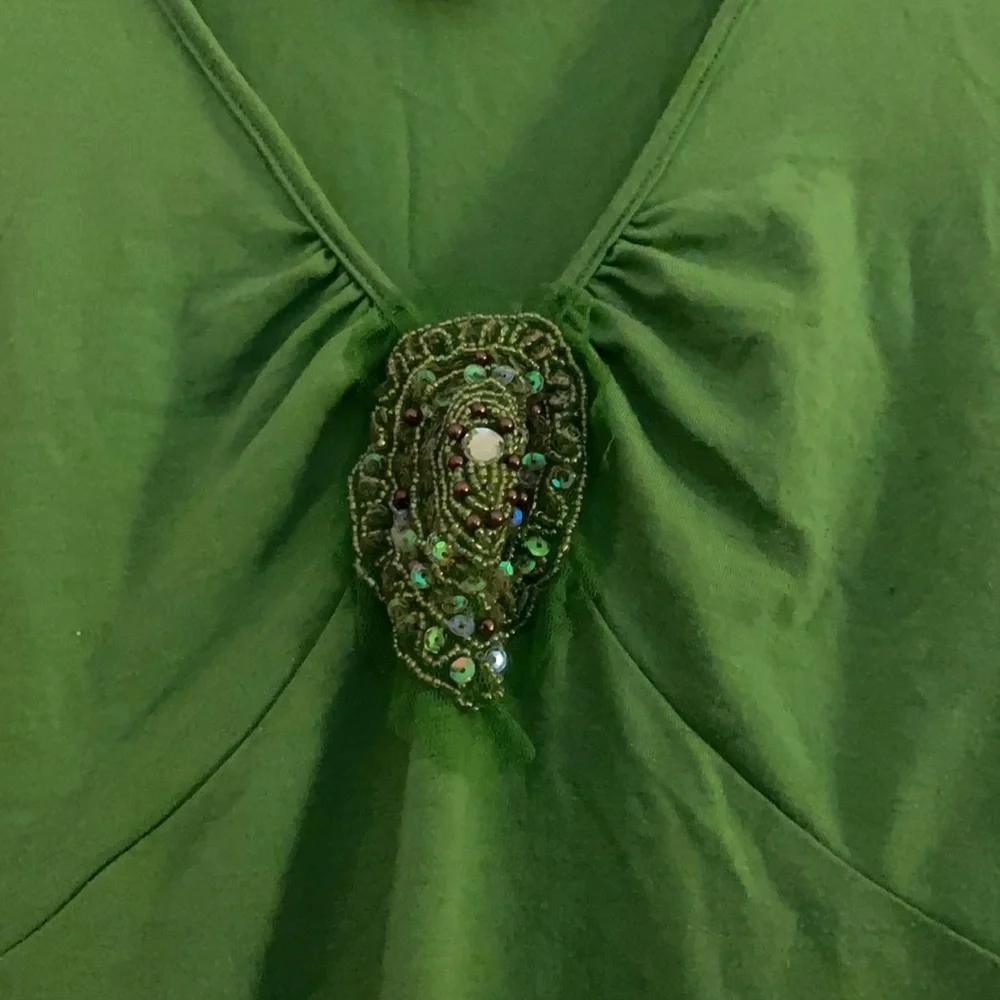 Y2K Going Out Top Empire Tunic with Handkerchief Hem - Picture 3 of 6